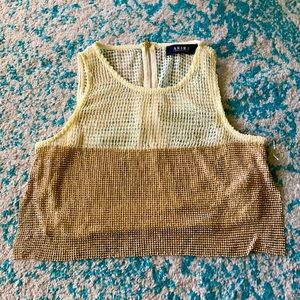 AKIRA Hearts Will Be Broken Rhinestone Netted Top